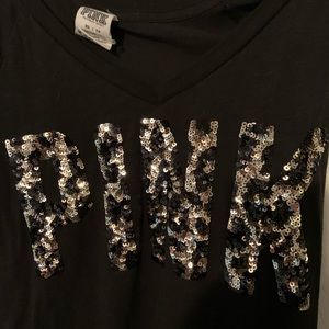 PINK Victoria’s Secret embellished 3/4 length top